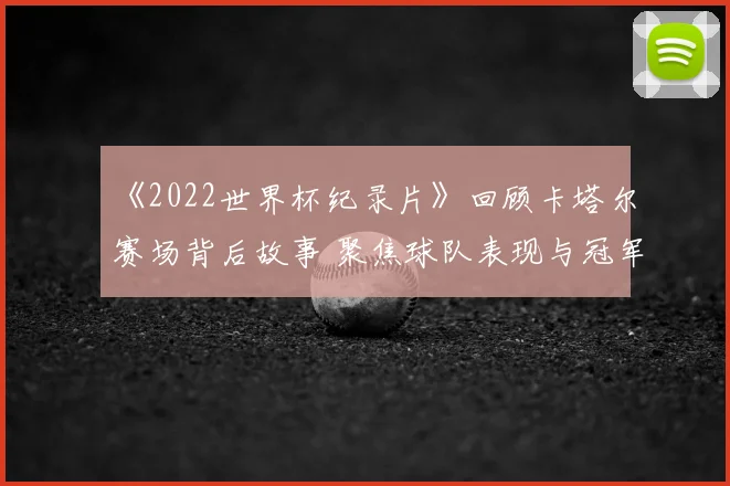 《2022世界杯纪录片》回顾卡塔尔赛场背后故事 聚焦球队表现与冠军记忆